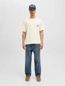 Jack & Jones Printed Crew neck T-shirt -Antique White - 12276829