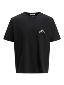 Jack & Jones Gedruckt Rundhalsausschnitt T-shirt -Black - 12276829
