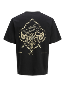 Jack & Jones Gedruckt Rundhalsausschnitt T-shirt -Black - 12276829