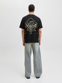 Jack & Jones T-shirt Imprimé Col ras du cou -Black - 12276829