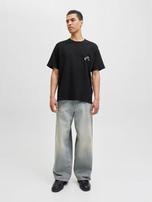 Jack & Jones T-shirt Imprimé Col ras du cou -Black - 12276829