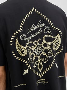 Jack & Jones T-shirt Imprimé Col ras du cou -Black - 12276829