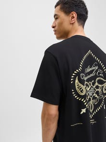 Jack & Jones T-shirt Imprimé Col ras du cou -Black - 12276829