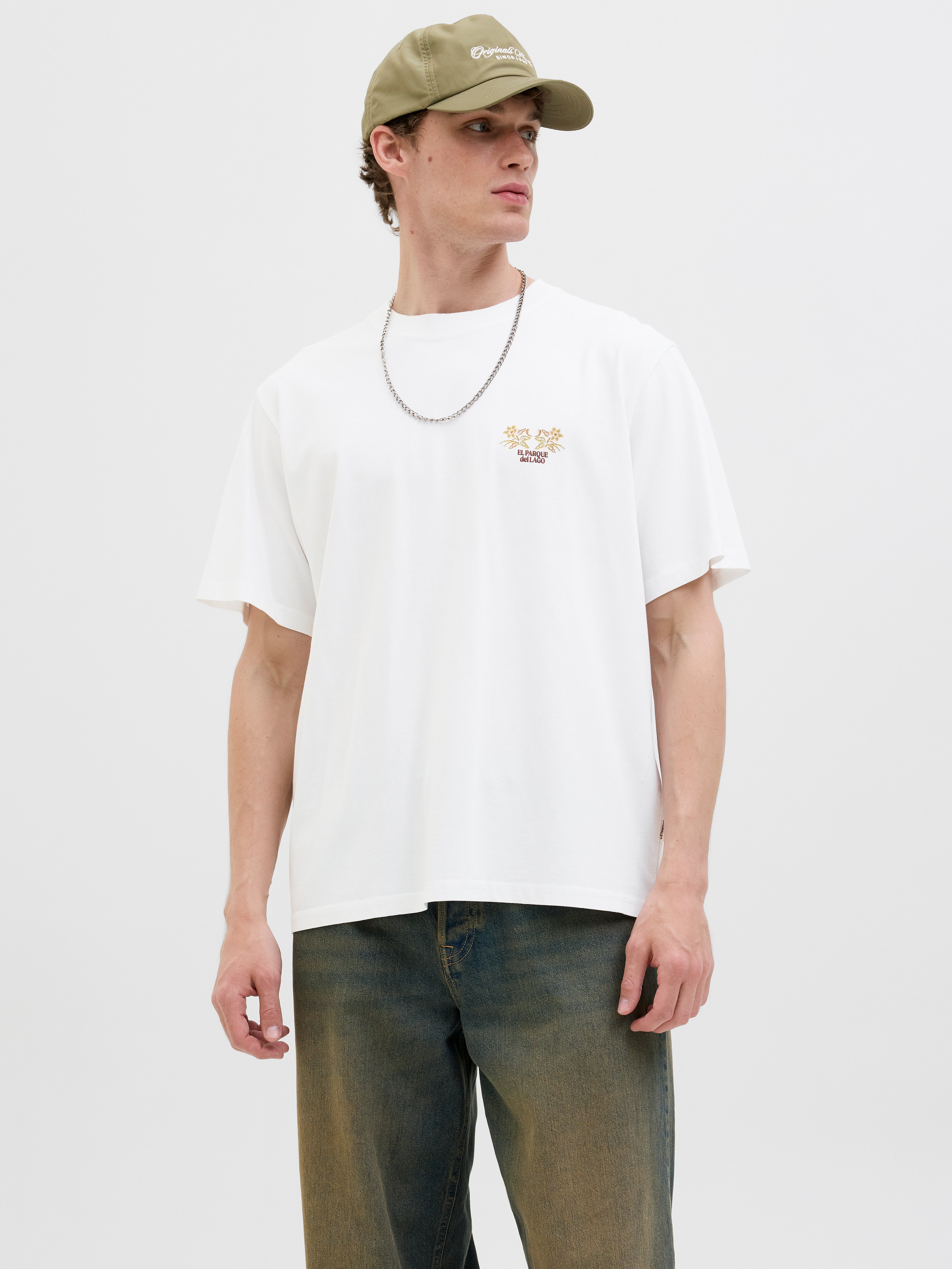 Gedruckt Rundhalsausschnitt T-shirt