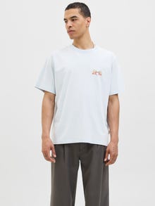 Jack & Jones Gedruckt Rundhalsausschnitt T-shirt -Skyway - 12276830