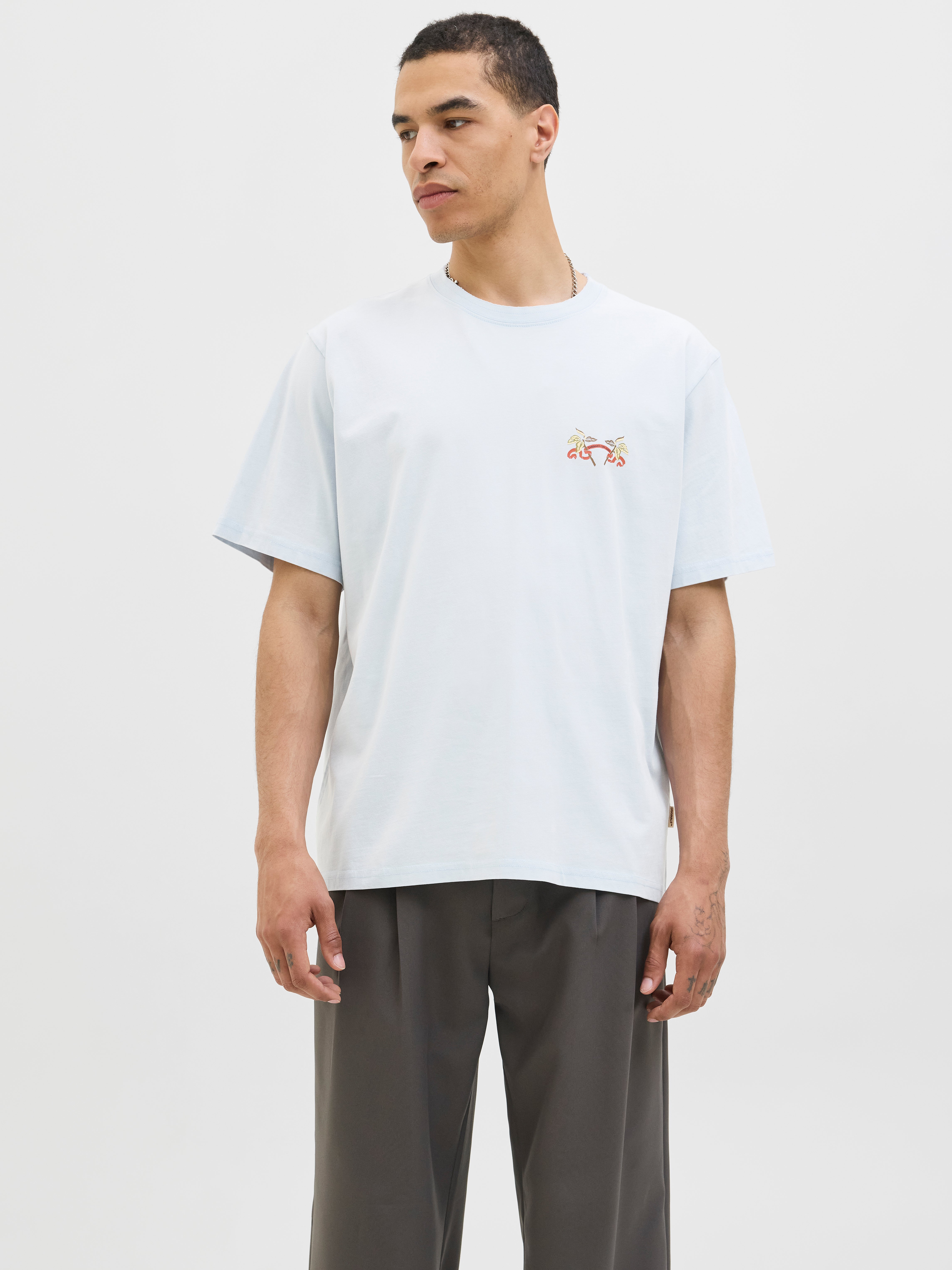 Gedruckt Rundhalsausschnitt T-shirt