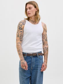 Jack & Jones Einfarbig Rundhalsausschnitt Tanktop -Bright White - 12276850