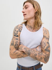 Jack & Jones Einfarbig Rundhalsausschnitt Tanktop -Bright White - 12276850