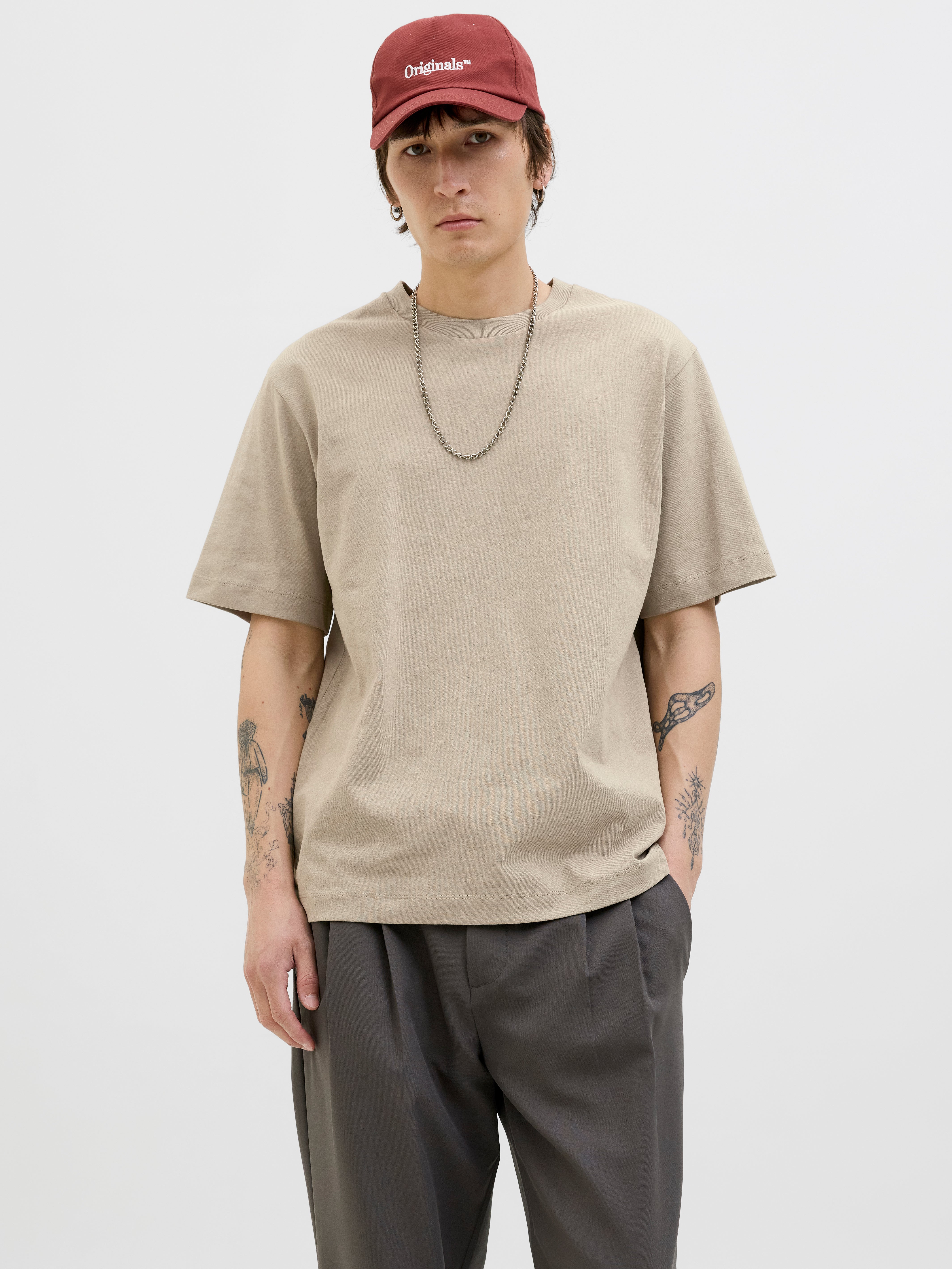 Gedruckt Rundhalsausschnitt T-shirt