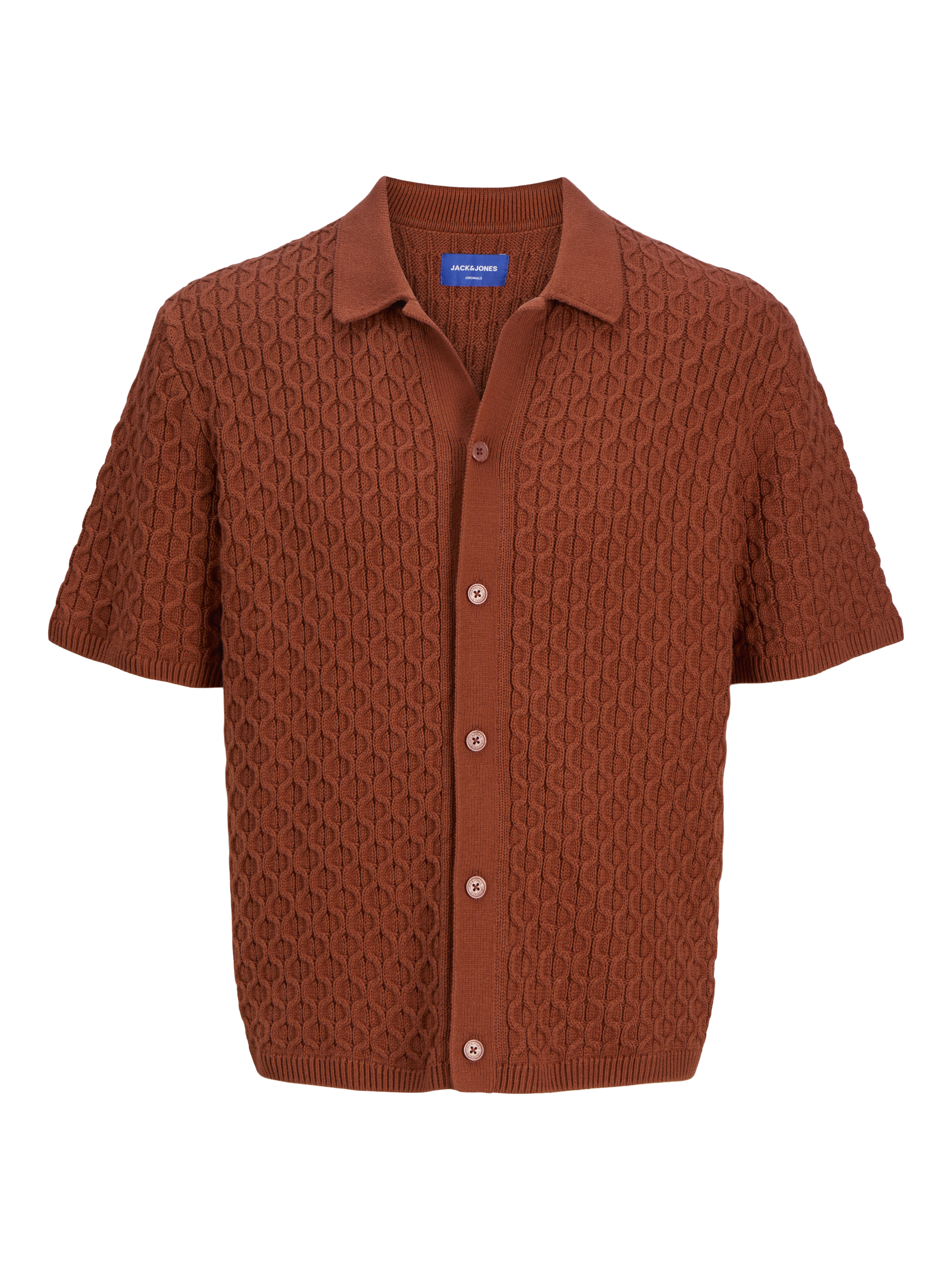 Thumbnail - Einfarbig Gestricktes Polo