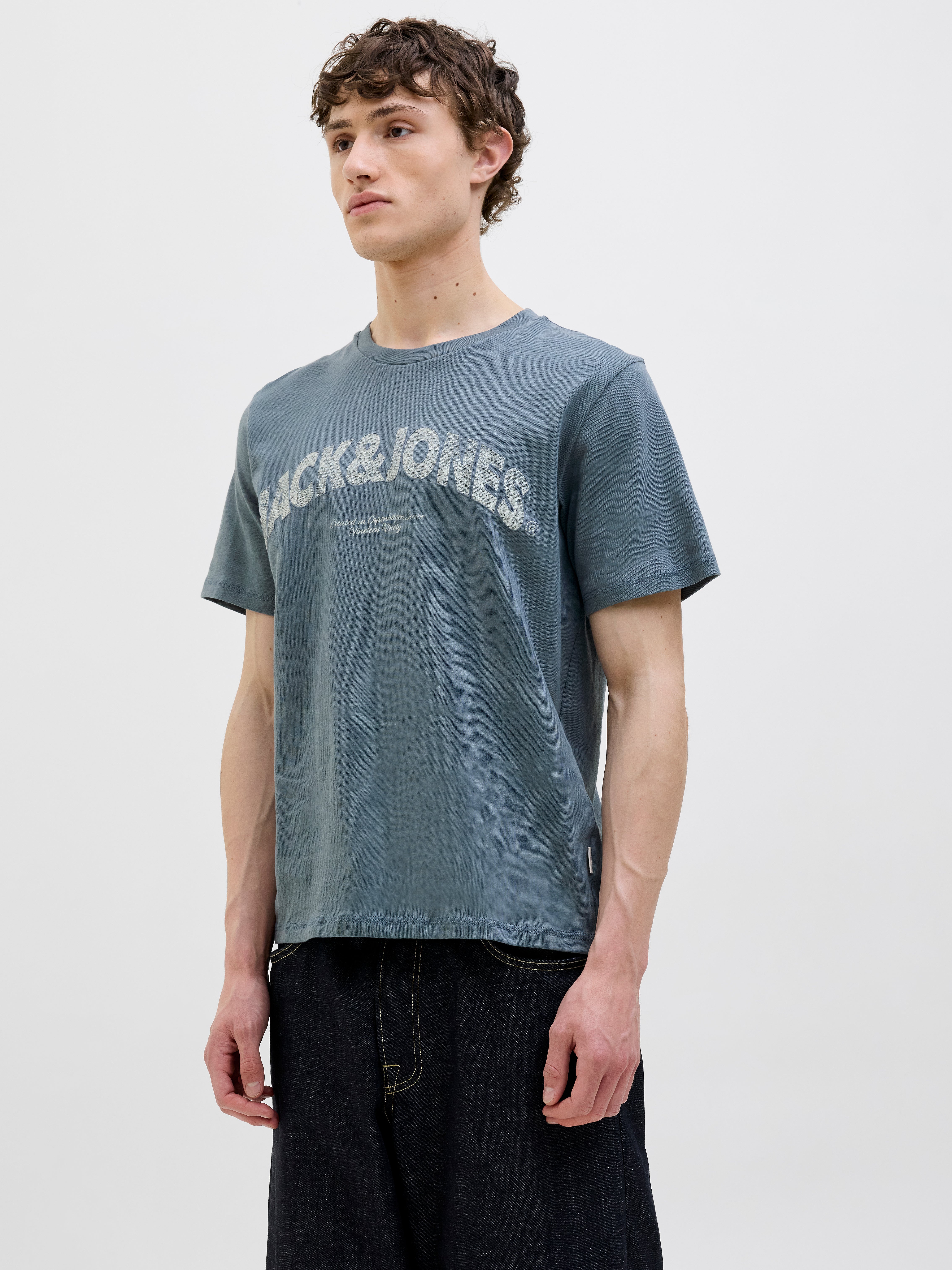 Logo Crew neck T-shirt | Dark Grey | Jack & Jones®