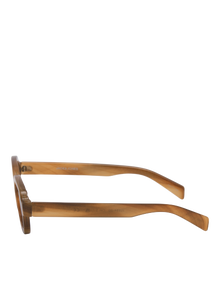 Jack & Jones Prostokątne okulary słoneczne -Cocoa Brown - 12277126