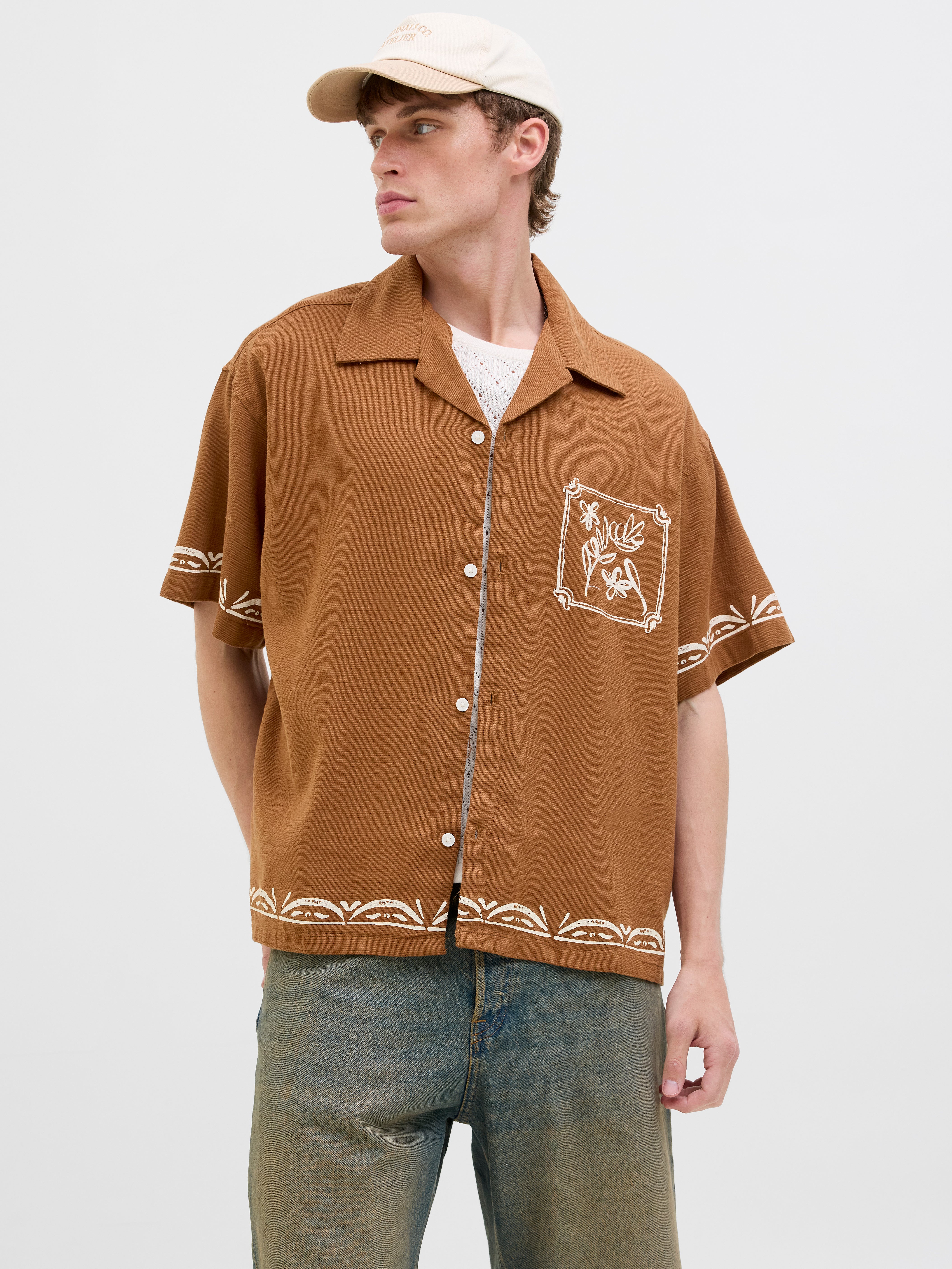 Wide Fit Hawaii-hemd