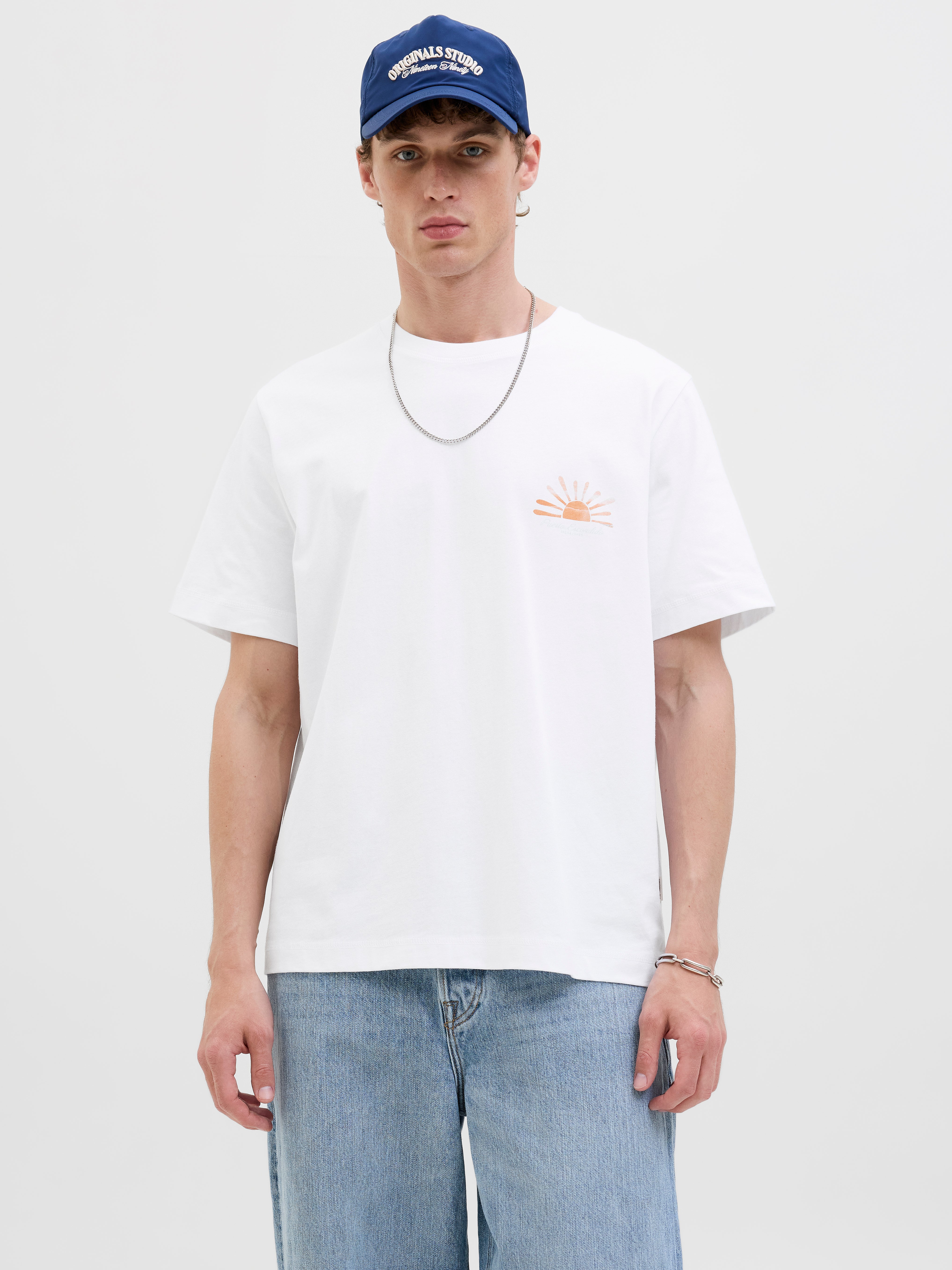 Gedruckt Rundhalsausschnitt T-shirt