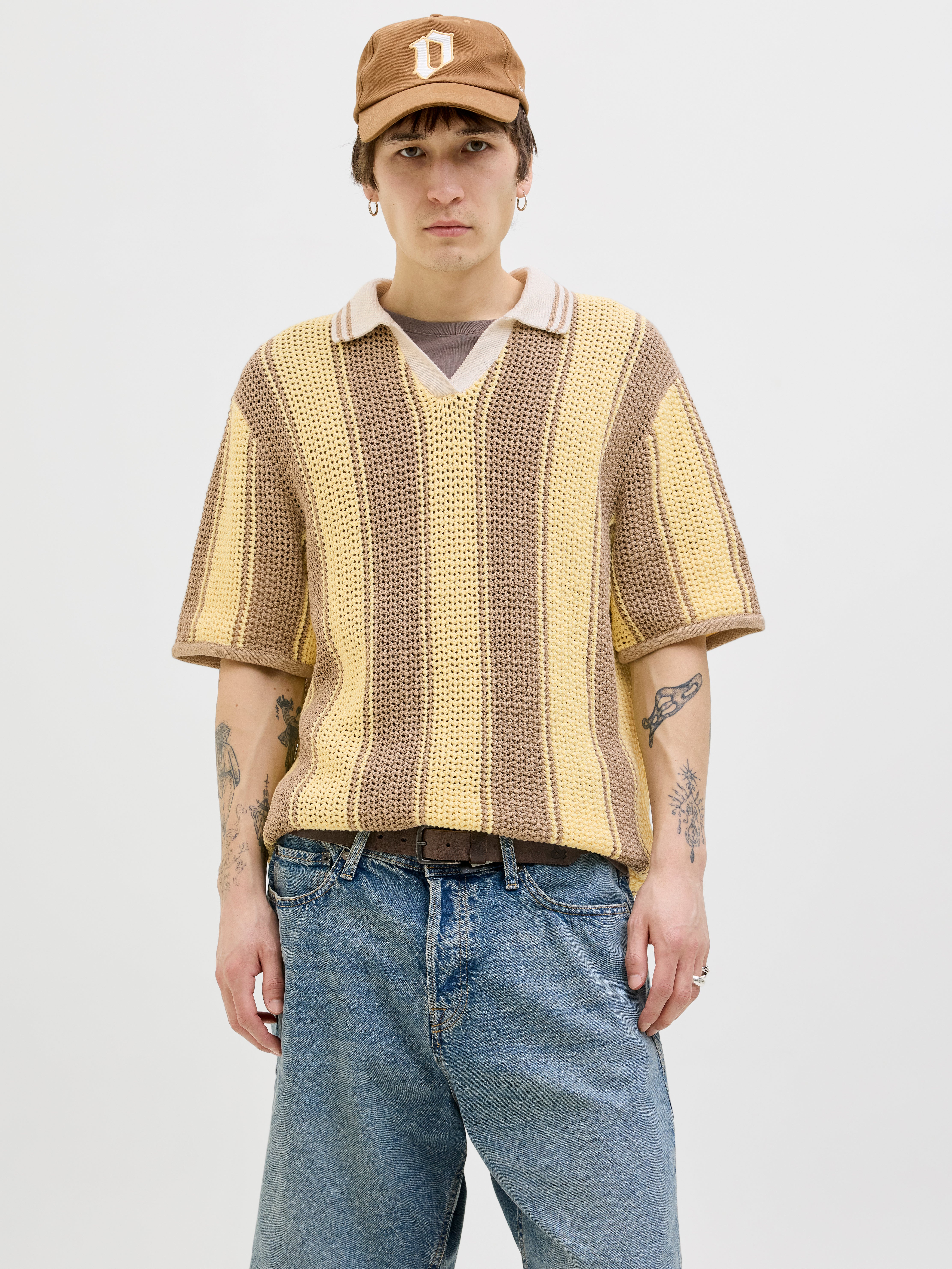 Gestreift Poloshirt