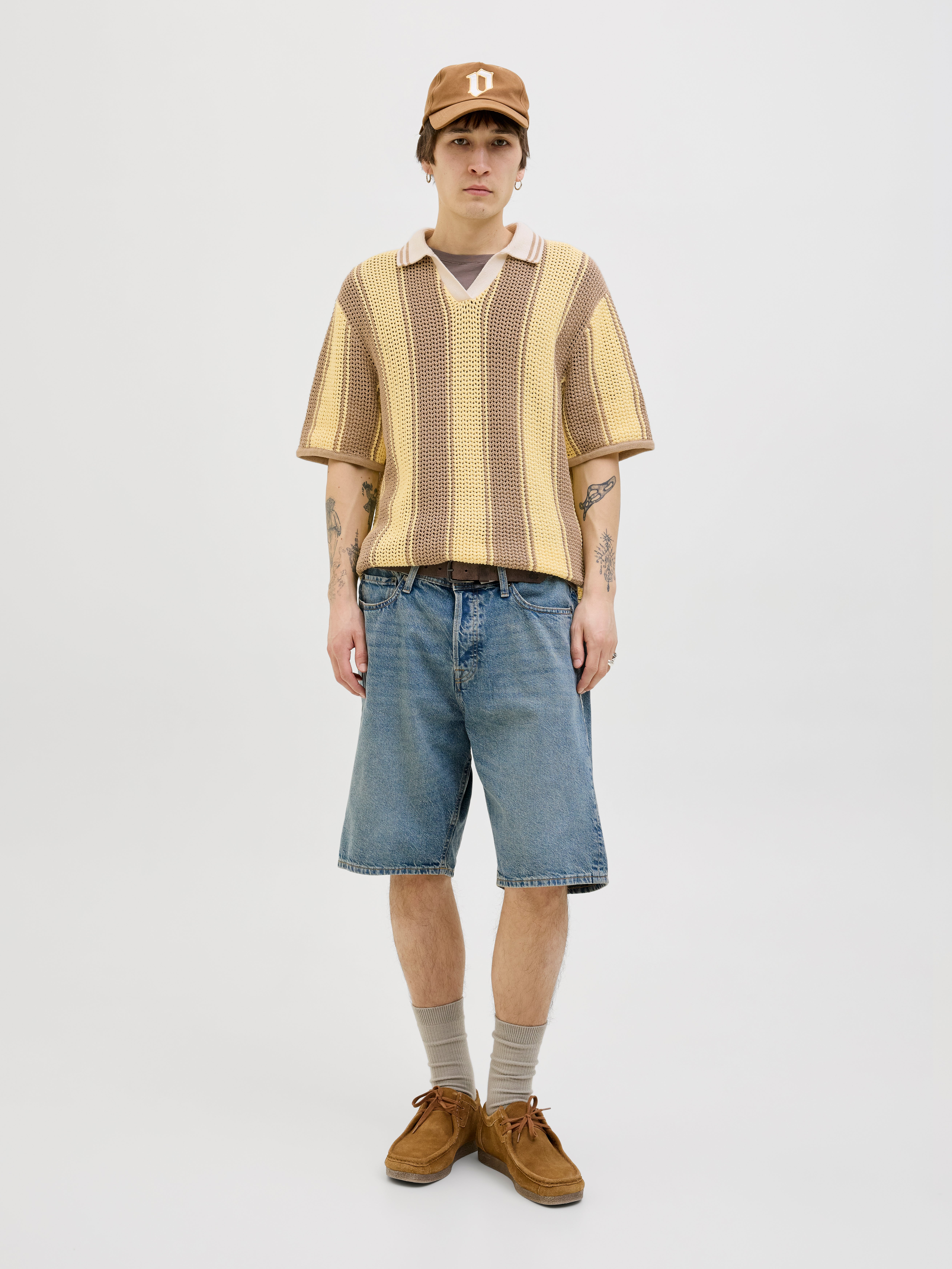 Thumbnail - Gestreift Poloshirt