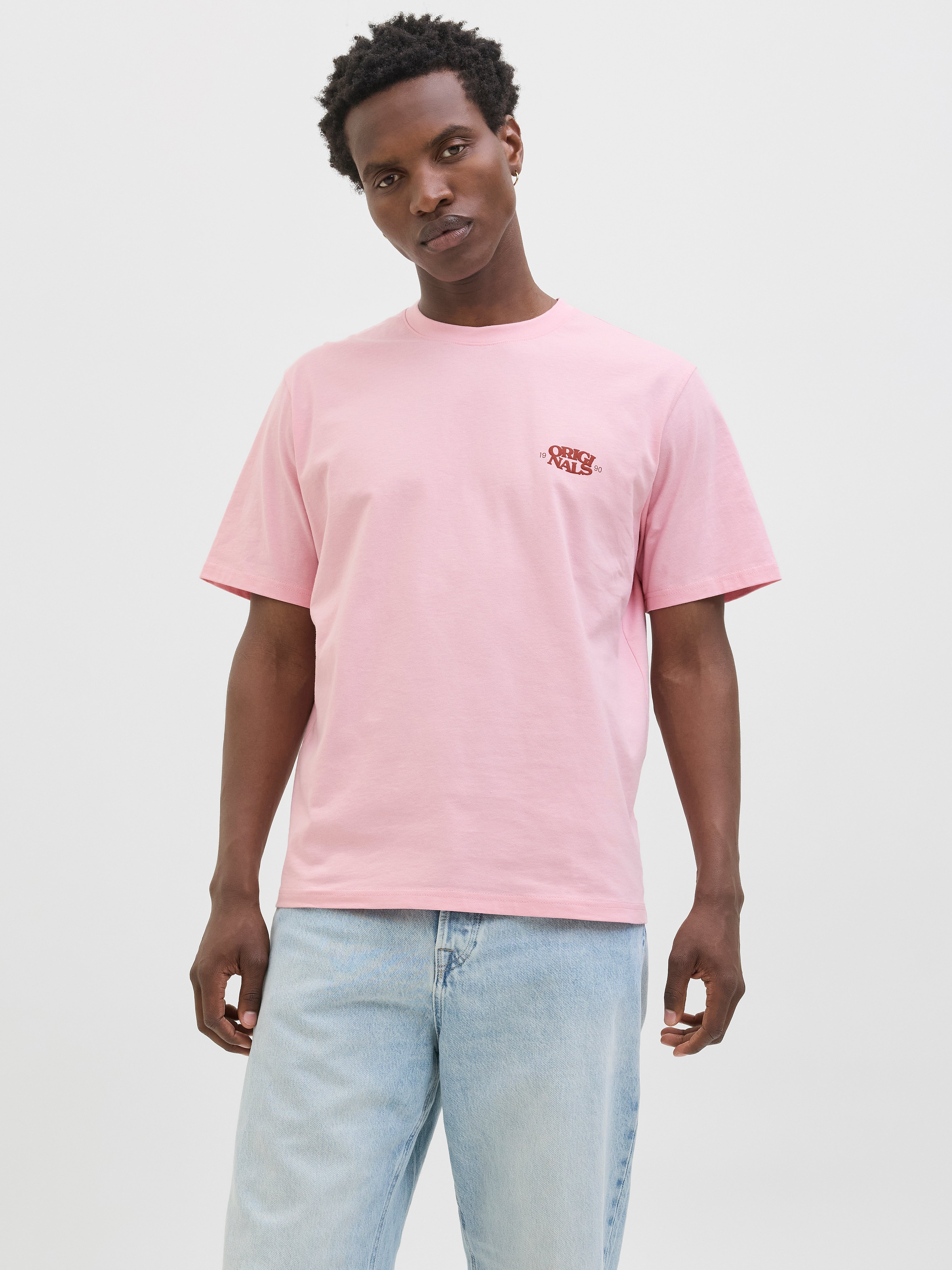 Gedruckt Rundhalsausschnitt T-shirt