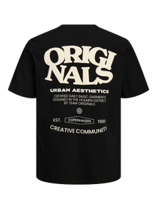Jack & Jones T-shirt Imprimé Col ras du cou -Black - 12277267