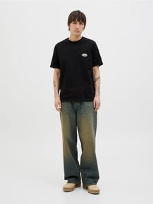Jack & Jones T-shirt Imprimé Col ras du cou -Black - 12277267