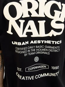 Jack & Jones Printed Crew neck T-shirt -Black - 12277267