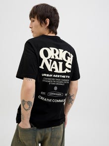 Jack & Jones T-shirt Imprimé Col ras du cou -Black - 12277267