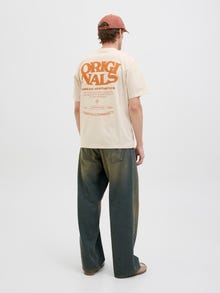 Jack & Jones T-shirt Imprimé Col ras du cou -Ecru - 12277267