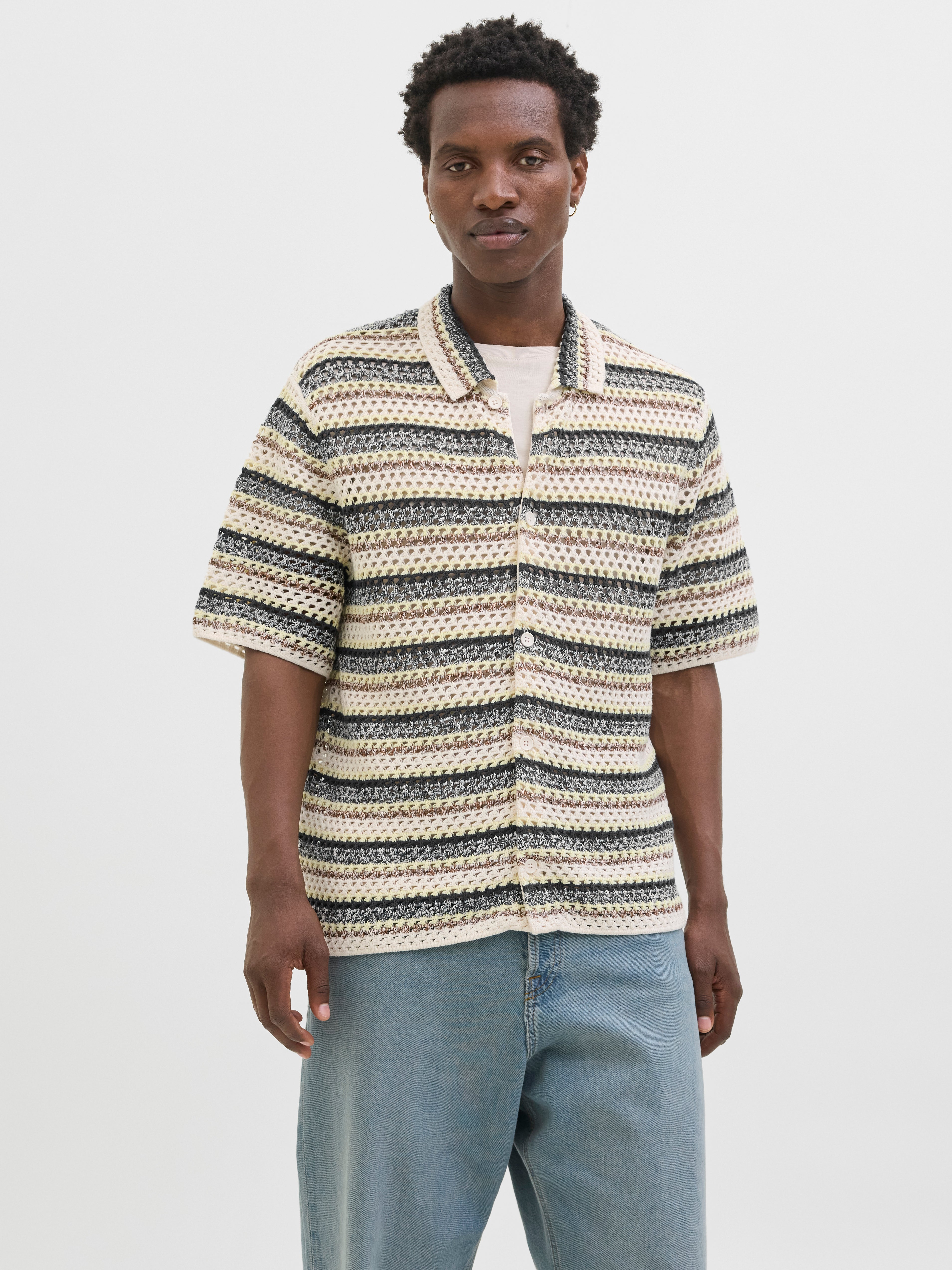 Gestreift Poloshirt