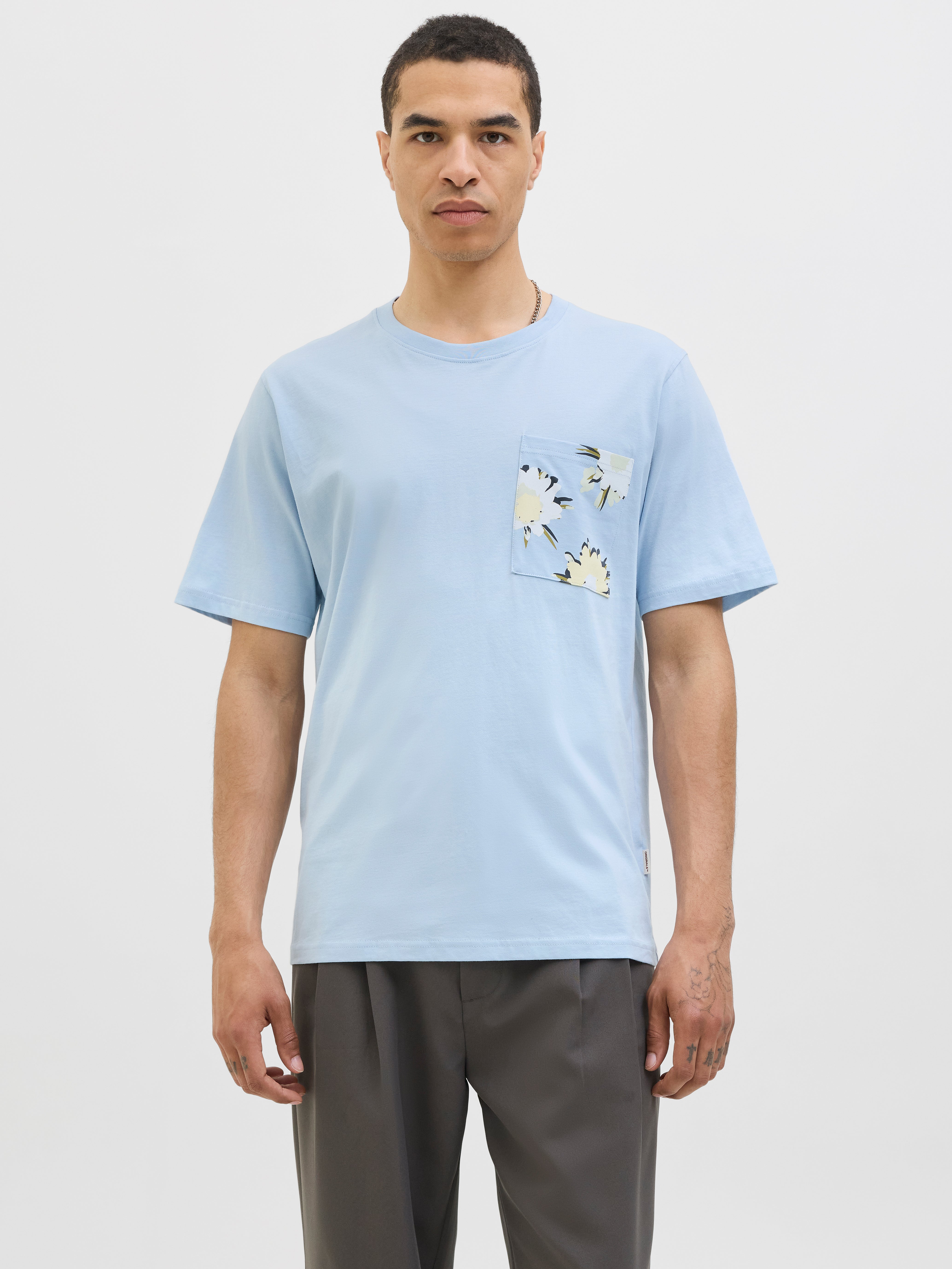 Gedruckt Rundhalsausschnitt T-shirt