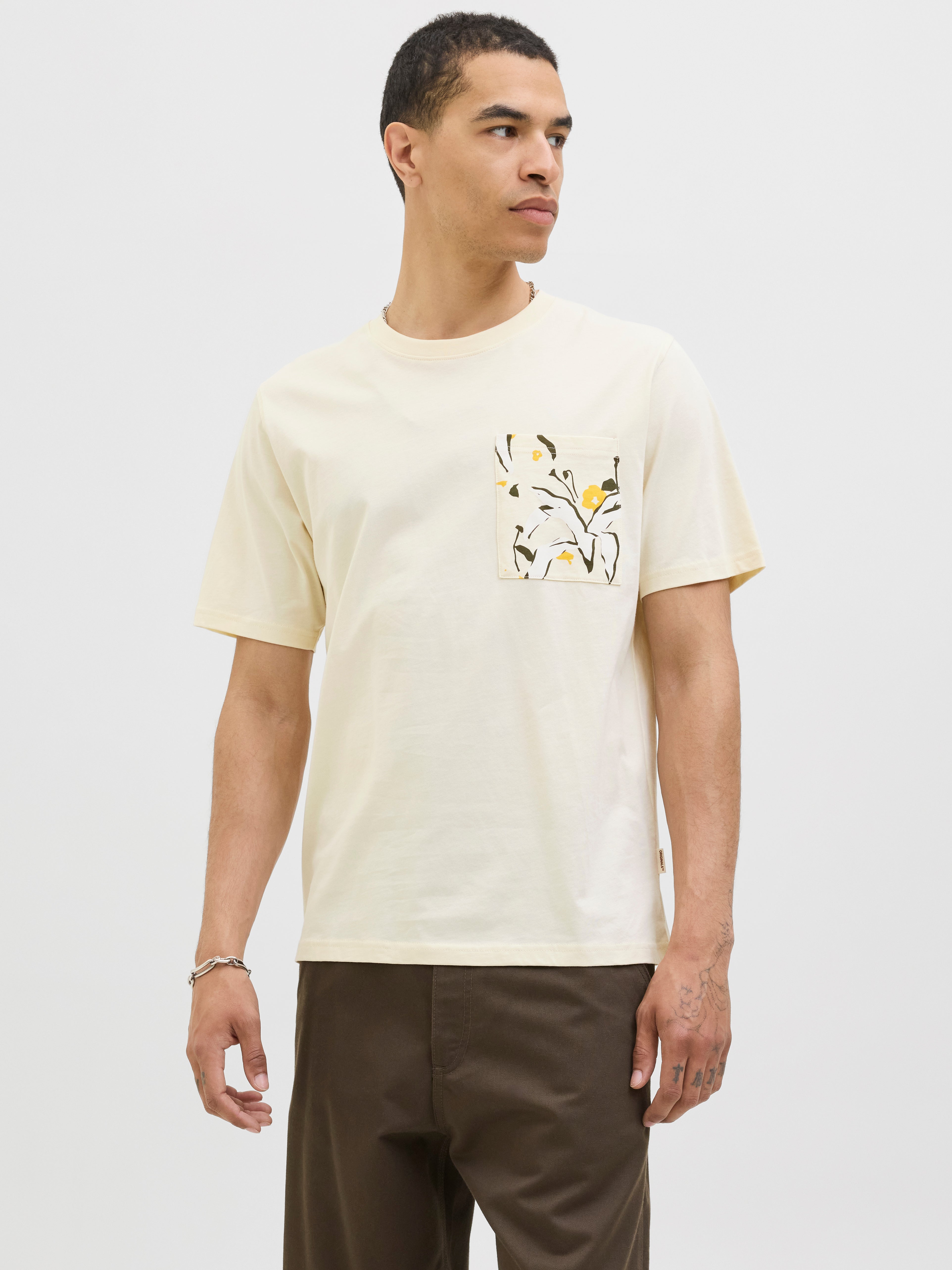 Gedruckt Rundhalsausschnitt T-shirt