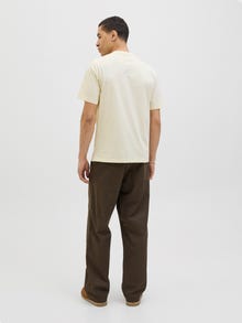 Jack & Jones Printet Crewneck T-shirt -Antique White - 12277276