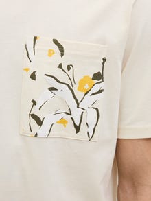 Jack & Jones Printet Crewneck T-shirt -Antique White - 12277276