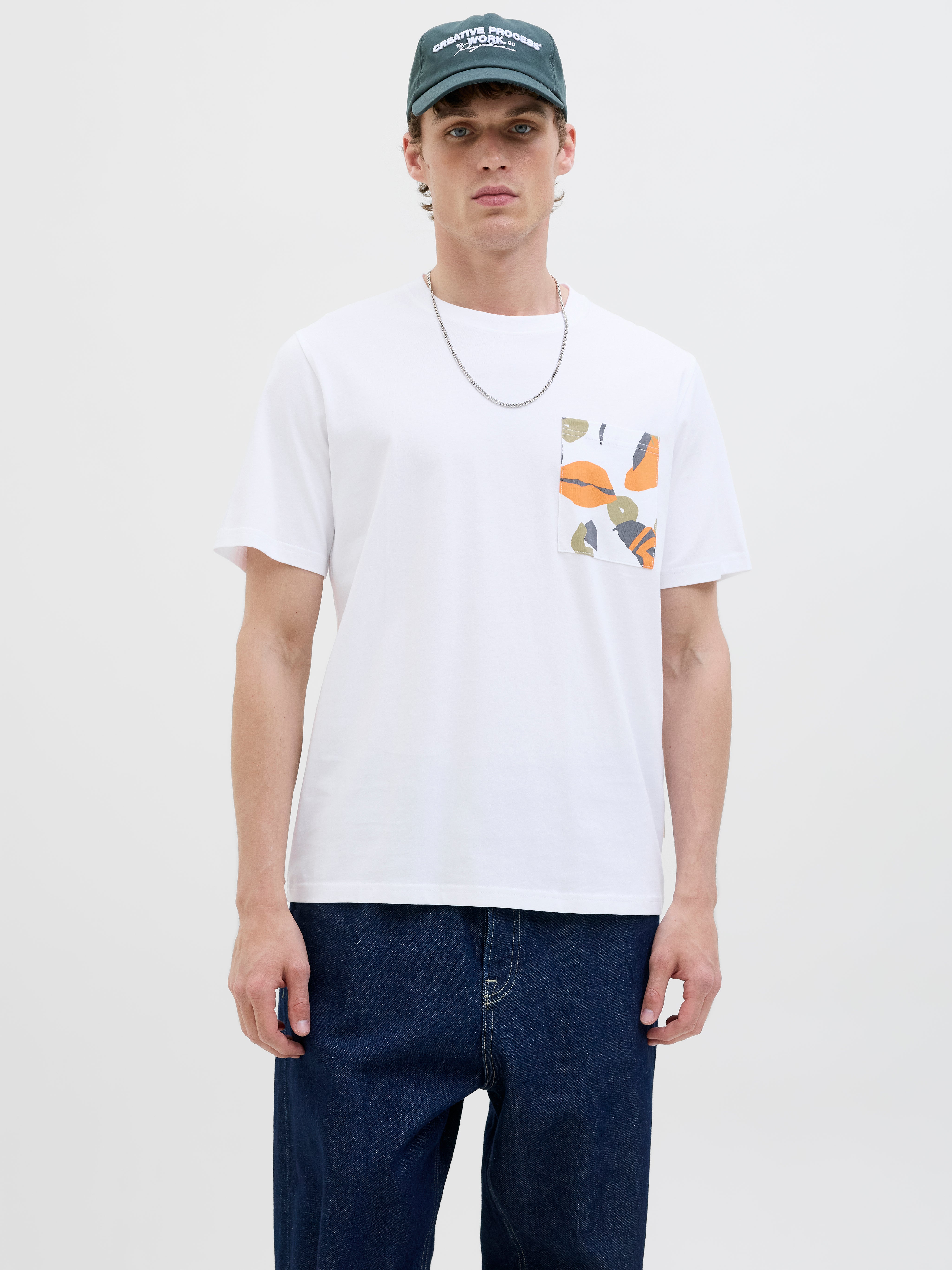 Gedruckt Rundhalsausschnitt T-shirt