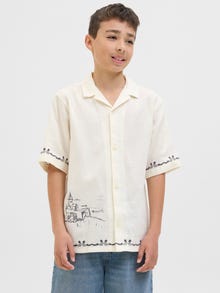 Jack & Jones Skjorte Junior -Cloud Dancer - 12277293