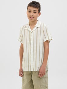 Jack & Jones Përshtatje e relaksuar Resort Collar JUNIOR Këmisha -Cloud Dancer - 12277304