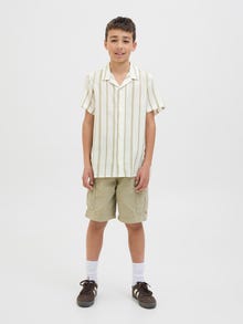 Jack & Jones Përshtatje e relaksuar Resort Collar JUNIOR Këmisha -Cloud Dancer - 12277304