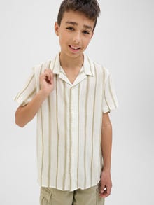 Jack & Jones Përshtatje e relaksuar Resort Collar JUNIOR Këmisha -Cloud Dancer - 12277304