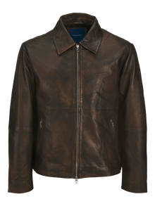 Jack & Jones Leather jacket -Chocolate Torte - 12277354