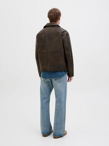 Jack & Jones Leather jacket -Chocolate Torte - 12277354