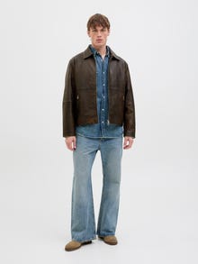 Jack & Jones Leather jacket -Chocolate Torte - 12277354