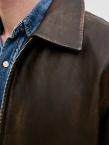 Jack & Jones Leather jacket -Chocolate Torte - 12277354