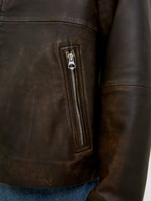 Jack & Jones Leather jacket -Chocolate Torte - 12277354