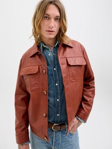 Jack & Jones Lederjacke -Arabian Spice - 12277357