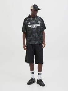 Jack & Jones Tryck Spread-krage Pikétröja -Black - 12277379