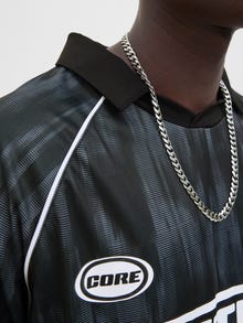Jack & Jones Tryck Spread-krage Pikétröja -Black - 12277379
