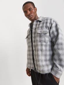 Jack & Jones Wide Fit Overshirt -Gray Flannel - 12277387