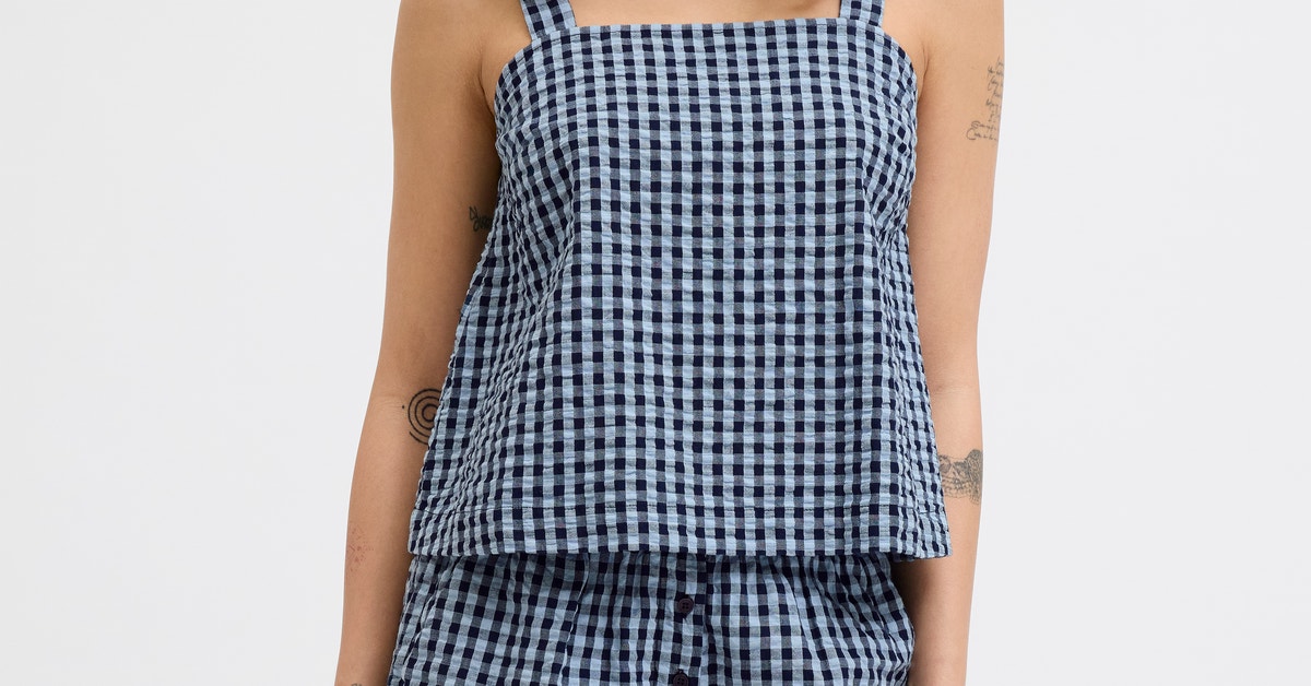 Top Donna JJXX Jxkaia In Tessuto Seersucker – Eleganza Danese - 2