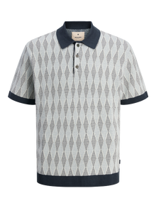 Jack & Jones Checked Polo -Blue Nights - 12277473