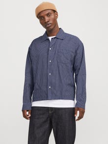 Jack & Jones Wide Fit Shirt -Ocean Cavern - 12277479