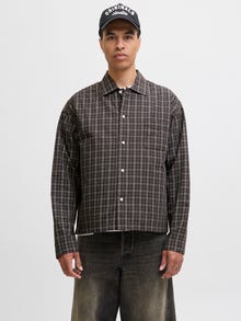 Jack & Jones Wide Fit Skjorte -Chocolate Torte - 12277479