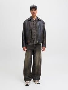 Jack & Jones Loose Fit Shirt collar Shirt -Chocolate Torte - 12277479